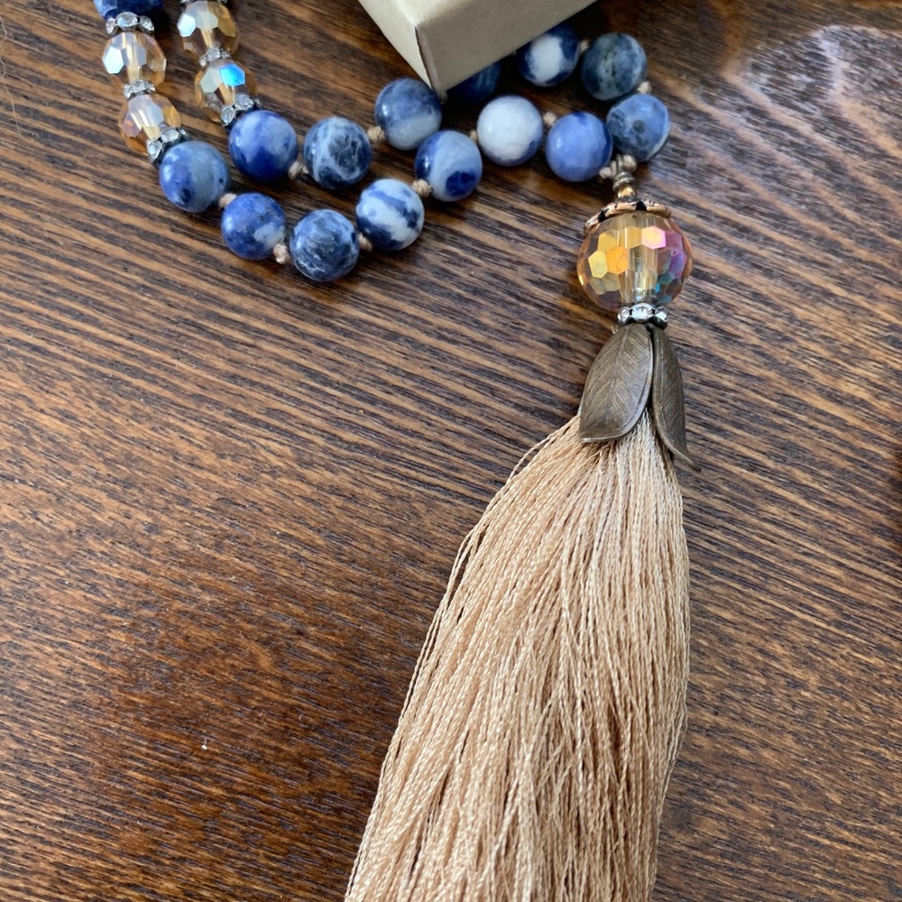 Mala Style Necklace 108 beads. - Picture 2 of 5